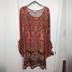 Haani flared sleeve dress